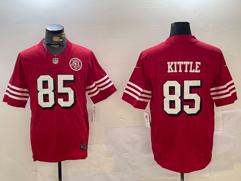 Men San Francisco 49ers #85 Kittle Red three generations 2024 Nike Limited NFL Jersey style 3->san francisco 49ers->NFL Jersey
